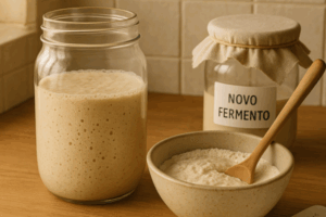 Como criar um fermento novo só com descarte de levain e farinha comum